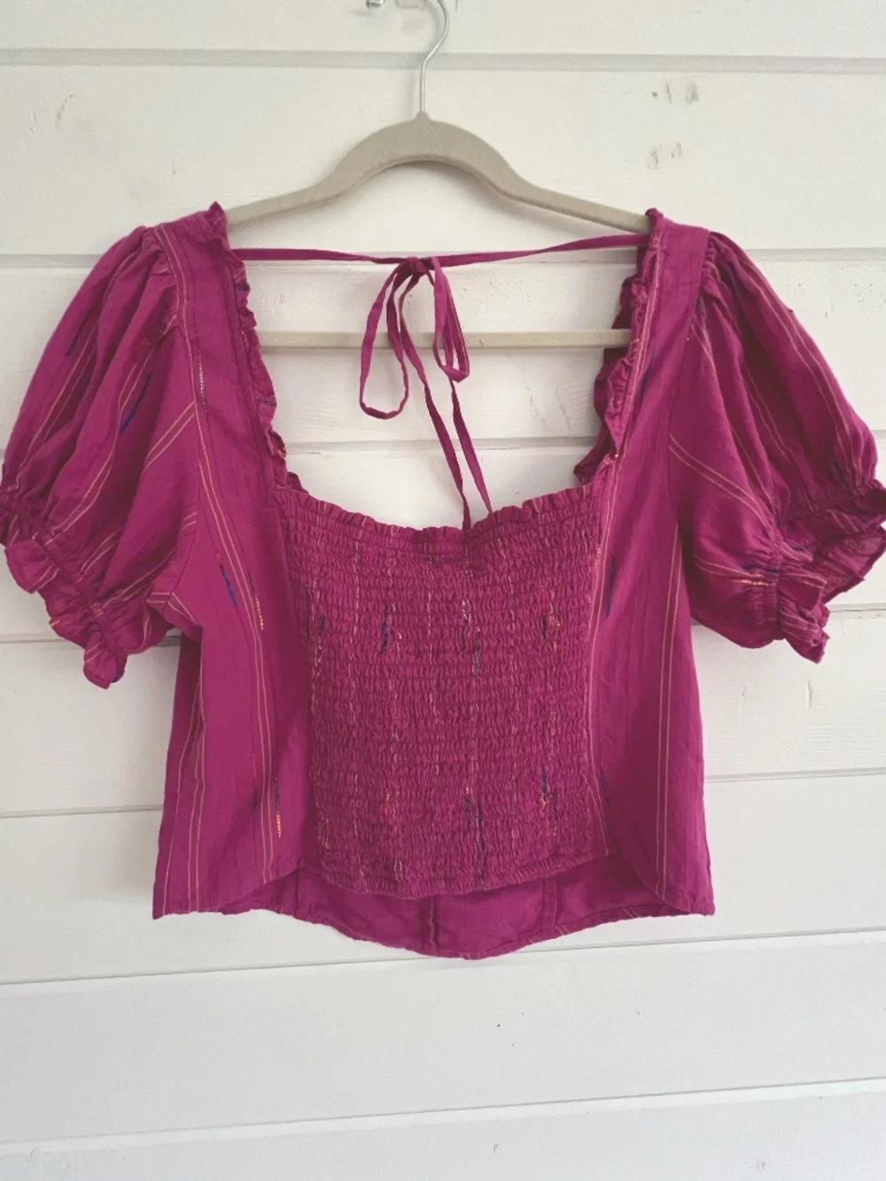Free People Serotonin Smocked Puff Sleeve Top
